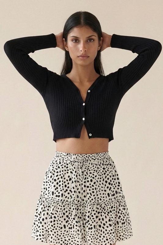 FRANCIE BLACK CARDIGAN